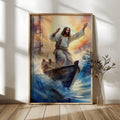 Calming the Storm Christian Wall Art – Jesus’ Miracle of Peace & Divine Authority